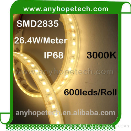 High quality low voltage smd2835 single color underwater led light strip